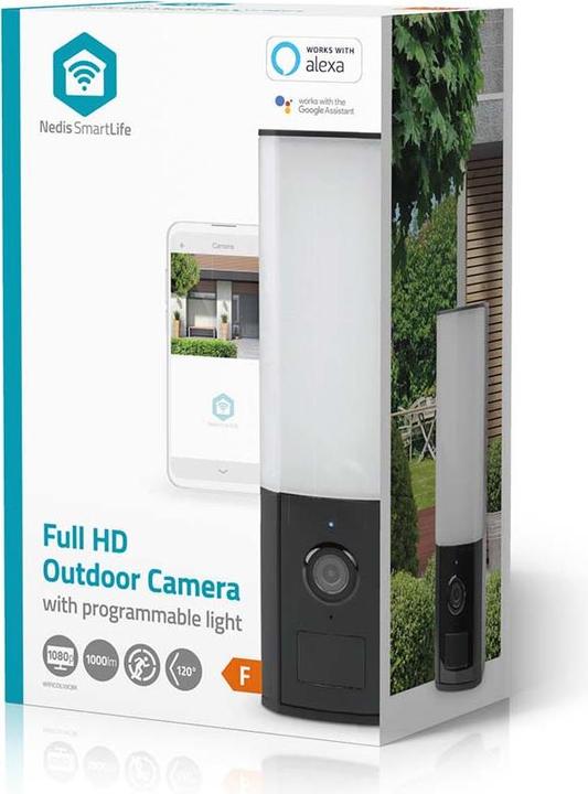 Actual product image Nedis SmartLife Outdoor Camera | Wi-Fi | Ambient Light | Full HD 1080p | IP65 | Cloud Storage (optionala (1920 x 1080 Pixels)