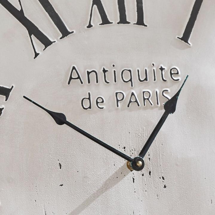 Actual product image Loberon Clock Rue Murillo antique white/black (57 cm)