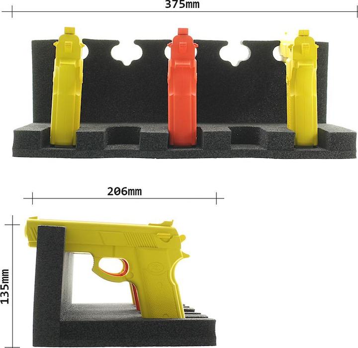 Produktbild Rottner Waffenhalter für 5 Kurzwaffen - flexibel in der Breite