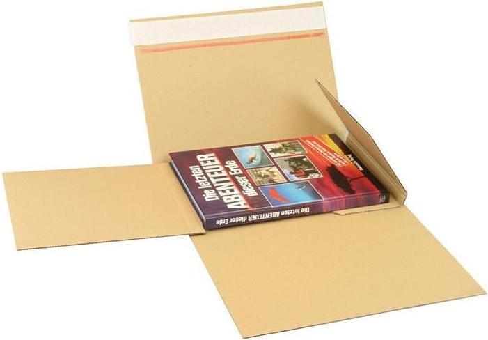 Transpak Buchverpackung Drehfix SK-Verschluss Masse 315x230x10-100mm Qualität 1.20 B A4 braun passend für A4 (50 x)