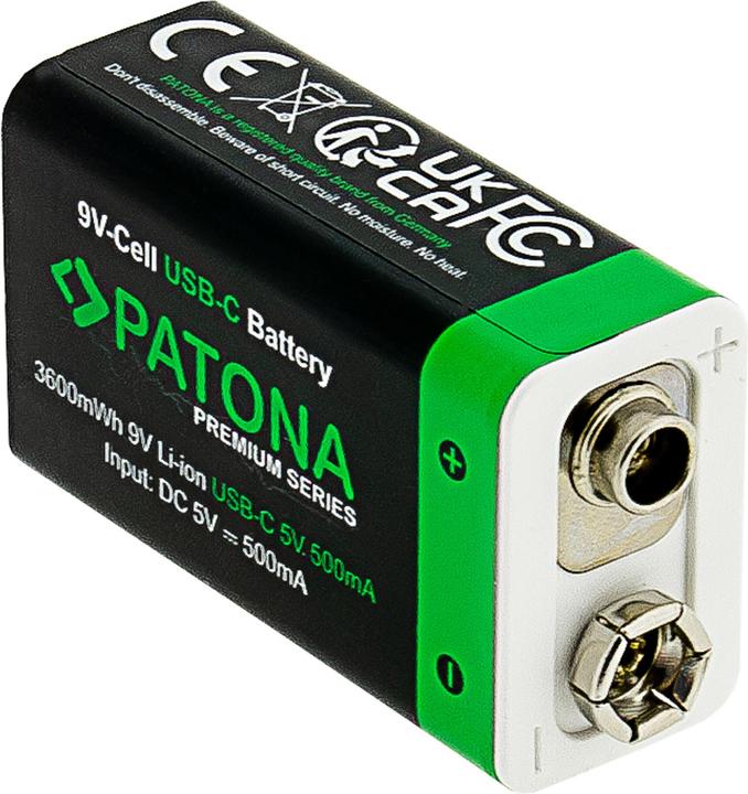 Actual product image Patona Premium Series (2 pcs., 9V Block, 400 mAh)
