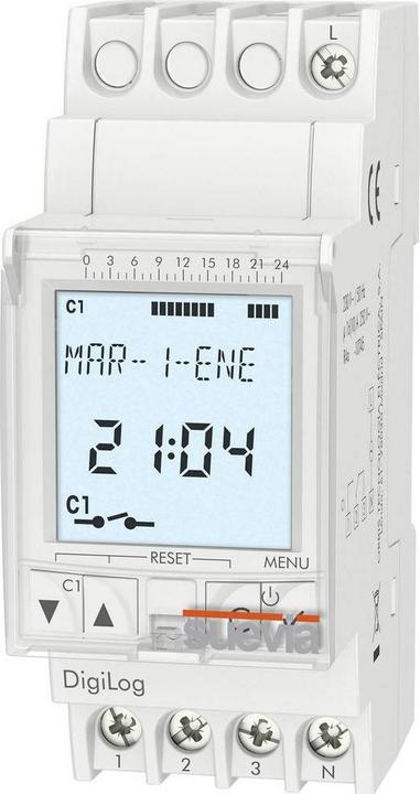 Image du produit Suevia Horloge programmable numérique sur profilé chapeau DigiLog