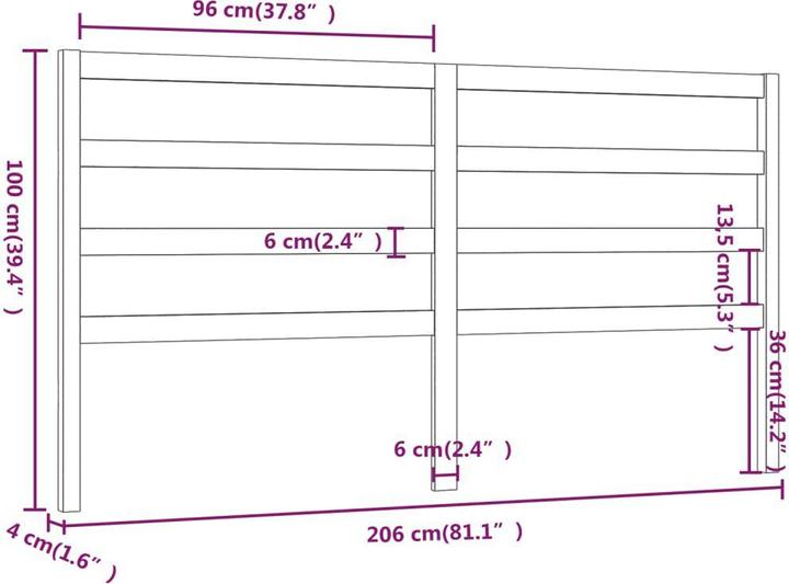 Produktbild VidaXL Batsheva (206 x 4 x 100 cm)