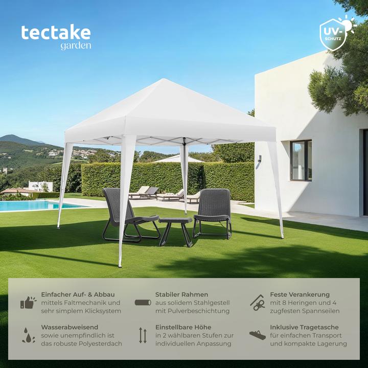 Produktbild tectake Faltbarer Pavillon Linosa 3x3 m (300 cm, 300 cm)