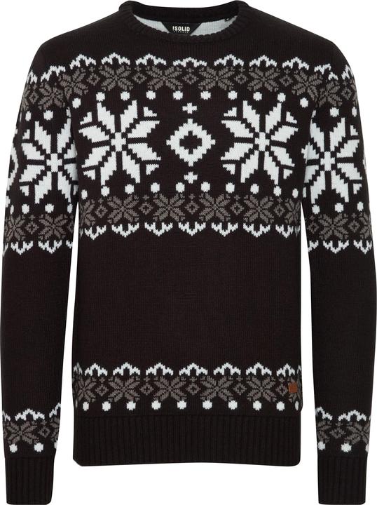 Actual product image Solid Norwig Men's Jumper Chunky Knit Pullover With Crew Neck (XL)