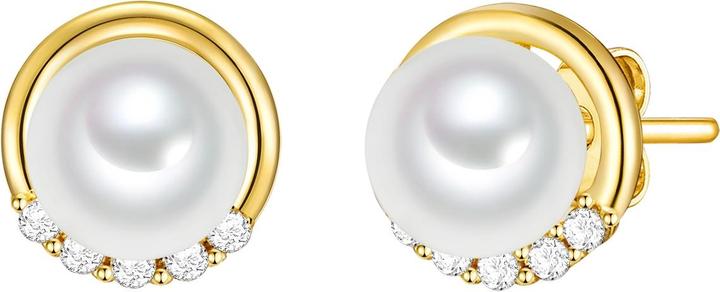 Actual product image Rafaela Donata Ladies Sterling Silver Cubic Zirconia Mother of Pearl Yellow Gold - 30356 (Sterling Silver)