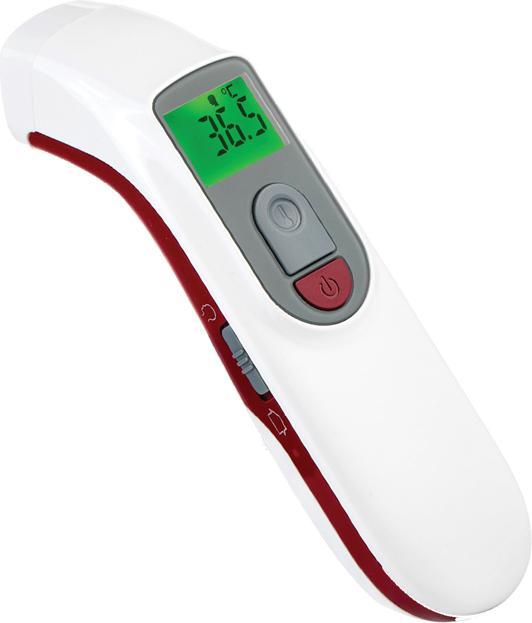 Actual product image Gima Aeon A200 Remote Sensing Thermometer Red, White Front Buttons (Forehead)