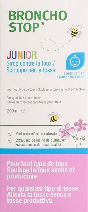 Actual product image Hänseler BRONCHOSTOP Junior cough syrup 200ml (1 Piece)