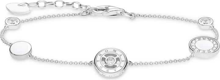 Produktbild Thomas Sabo Armband Kreis mit weissen Steinen silber (19 cm, 925er Silber)