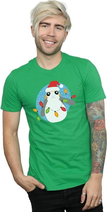 Produktbild Star Wars The Last Jedi Porg Christmas Lights TShirt (XL)