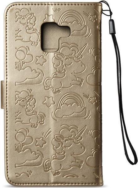 Produktbild MU Style Magnetische Lederhülle mit Einhorn Muster (Samsung Galaxy A8 (2018))
