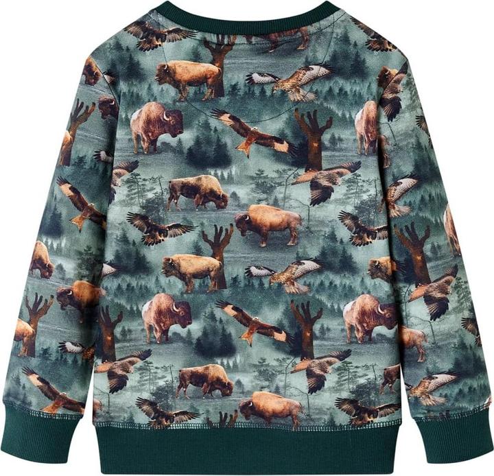 Produktbild VidaXL Kinder-Sweatshirt Dunkelgrün 116,Material: 95 % Baumwolle (116)