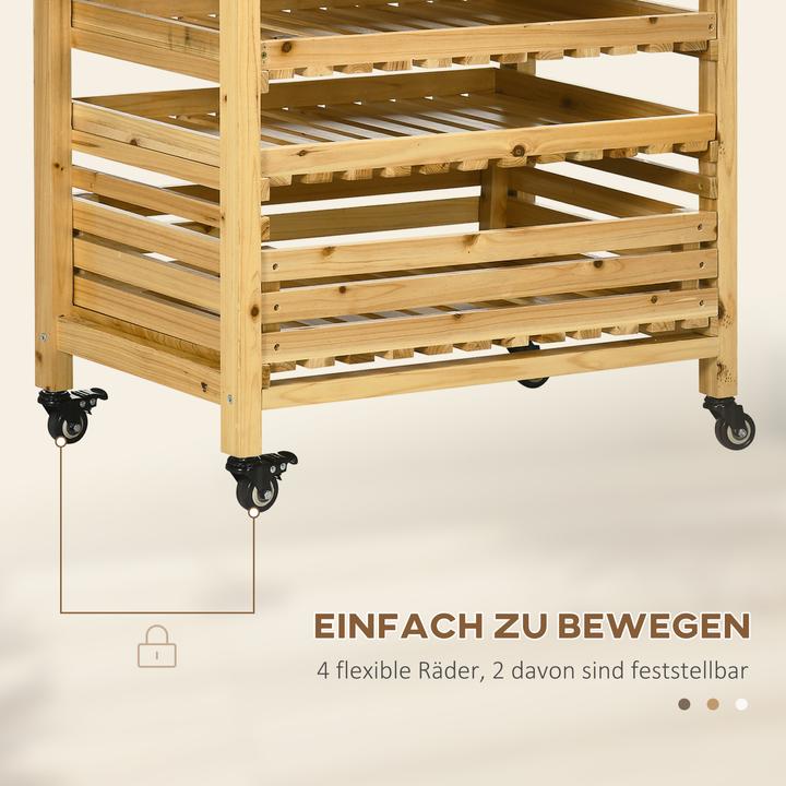 Produktbild Outsunny Obst- & Gemüseregal mit Rollen