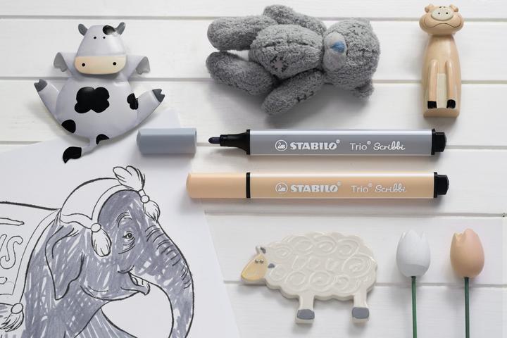 Produktbild STABILO Trio Scribbi Gefederter Dreikant-Filzstift (Schwarz, 1 x)