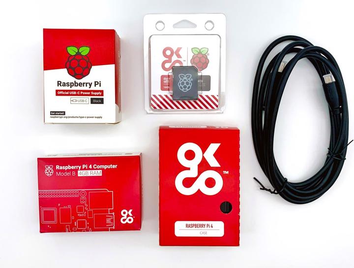 Produktbild Raspberry Pi 4 4G Basic Kit inkl. HDMI + 16GB SD
