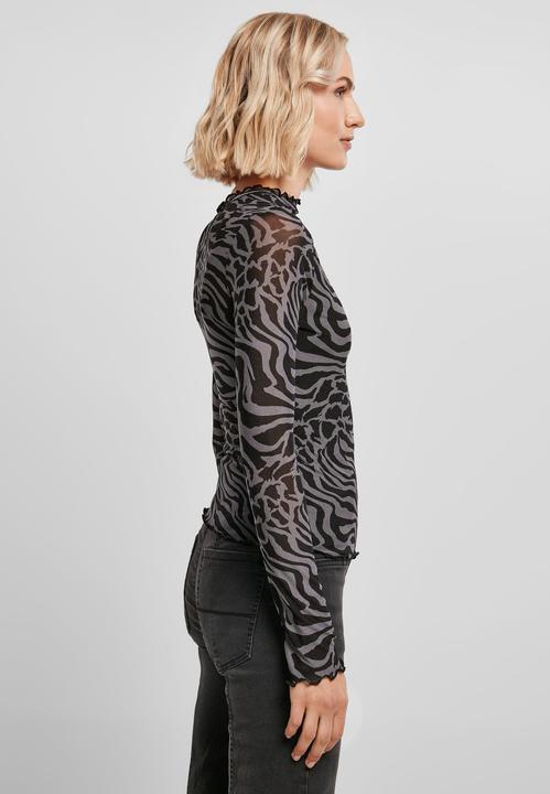 Image du produit Urban Classics Ladies AOP Mesh Turtleneck Manches longues (5XL)