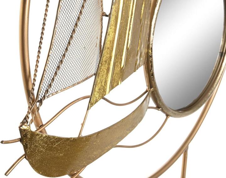Actual product image DKD Home Decor Decorative figurine mirror gold metal Mediterranean (53 x 9 x 67 cm)