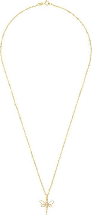 Actual product image zz_ArchivedByPCD_Amor Schmuck_zu_Amor Amor Halsschmuck für Damen, Gold 375, Zirkonia synth. | Libelle (9 ct, Gold 375)