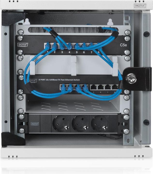 Immagine prodotto Digitus RackRAL 7035 DN-10 05-U (6 HE, Portapacchi da 10 pollici)
