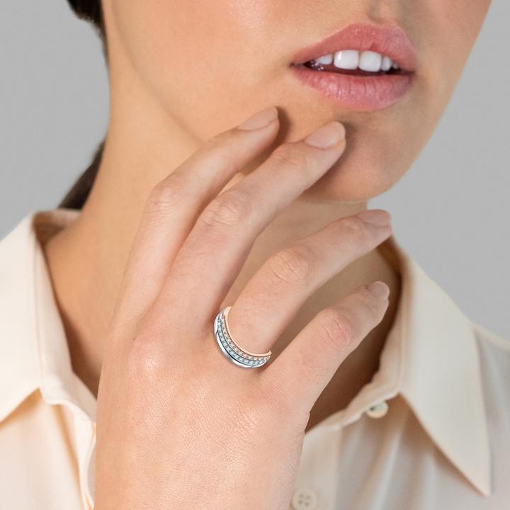 Produktbild Rafaela Donata Damen Sterling Silber Zirkonia silber/roségold - 10914 (60, 925 Silber)