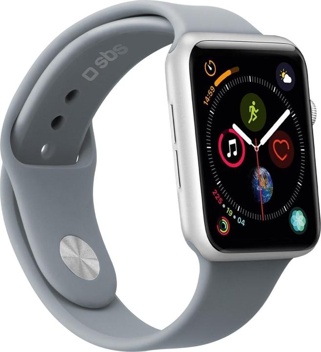 Actual product image SBS Strap size M/L for Apple Watch Series 3/4/5/6/7/SE 40mm grey (40 mm, Silicone, 4)