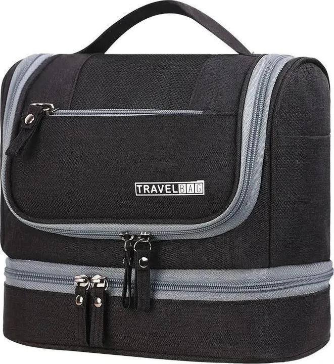 Produktbild Only-Bags.Store Necessaries Hanging Make Up Bag Travel Organizer Kosmetiktaschen Wash Toiletry Bag, schwarz