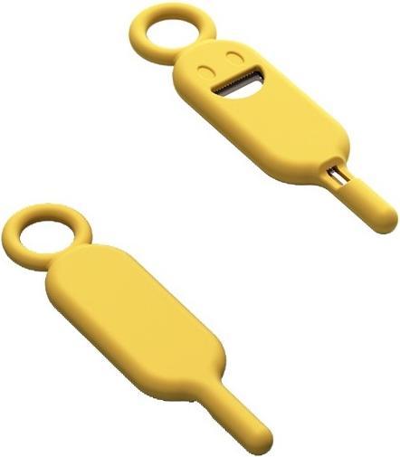 Produktbild OEM Schlüssel / Nadel für SIM-Kartenfach Nadel Schlüsselanhänger gelb (Werkzeug)