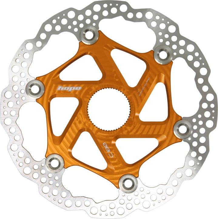Actual product image Hope Floating Disc Brake Disc - Centre Lock - orange (180 mm)