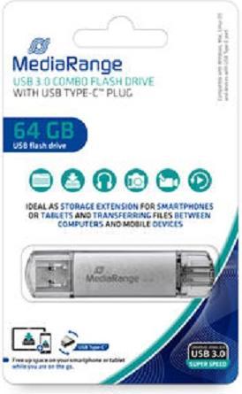 Produktbild MediaRange MR936 (64 GB, USB 3.0, USB-A, USB-C)