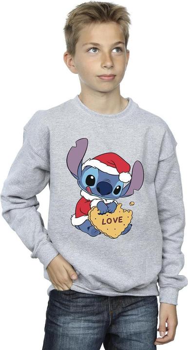 Actual product image Disney Boys Lilo And Stitch Christmas Love Biscuit Sweatshirt (140, 146)