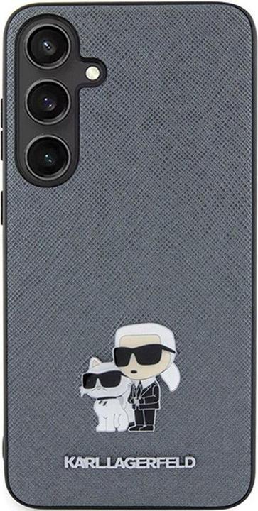 Immagine prodotto Karl Lagerfeld KLHCMPSAKCMPG + S926 valigetta rigida/ grigio Saffiano Karl & Choupette Spilla in metallo (Samsung Galaxy S24+)