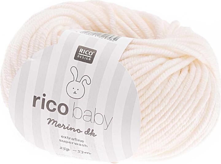 Actual product image Rico Design Wool Baby Merino dk 25 g White (53 m)