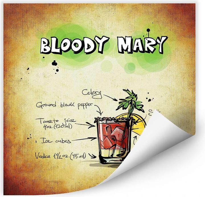Produktbild Trenddeko Bloody Mary - Rezept (30 x 30 cm)