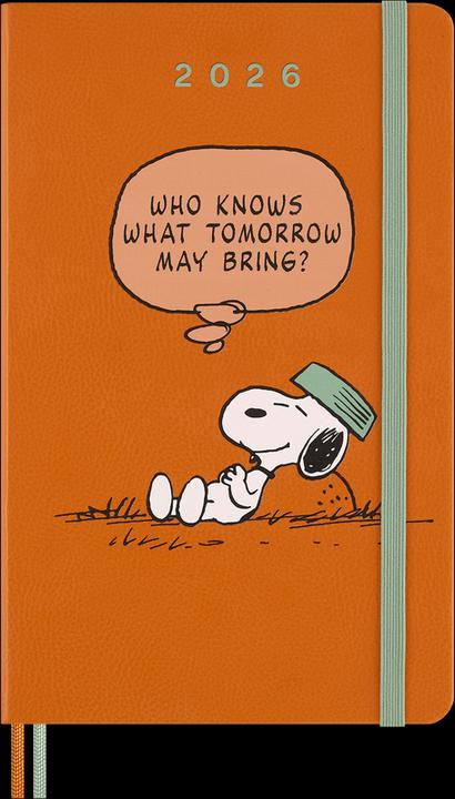 Actual product image Moleskine WONK 2026 Peanuts LG Orange (English)