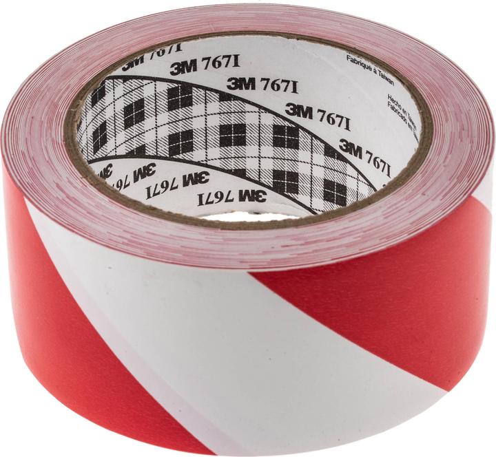 Immagine prodotto 3M Scotch 767 Nastro per marcatura in vinile rosso, bianco Nastro per marcatura pavimenti, spessore (50 mm)