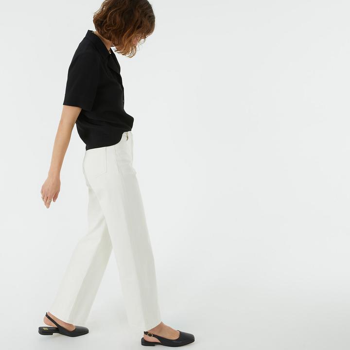 Image du produit La Redoute Collections Blouse à manches courtes avec col à revers (40)