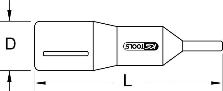 Produktbild KS Tools 1/2" Bit-Stecknuss mit Schutzisolierung für Torx-Schrauben, T50, kurz