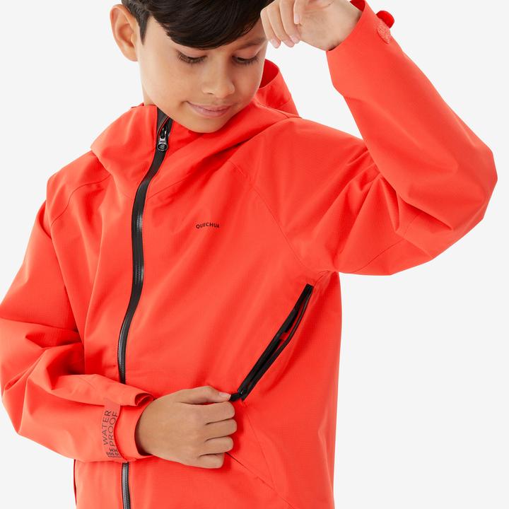 Produktbild Quechua Wanderjacke MH900 Kinder Gr. 122–170 wasserdicht Wandern orange (6, 7, 8)