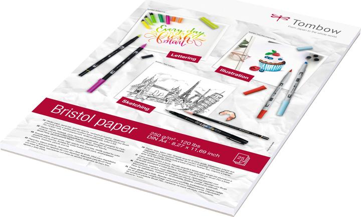 Image du produit Tombow Carton à dessin Bristol (A4, Blanc, Couverture souple)
