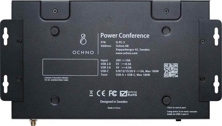 Actual product image Ochno O-PC-3 Single - 3xUSB-C for charging, 36 months Operated licence included (3 Ports)