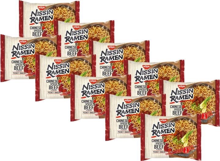 Image du produit Nissin Ramen China Beef 10x 67 g, Produkttyp: Nudeln (670 g)