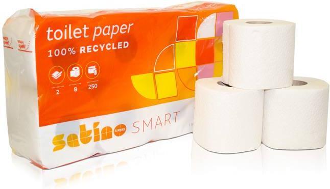 Immagine prodotto Wepa Carta igienica Satino Smart 060610, 2 veli, confezione da 8 x 8 rotoli (64 x)