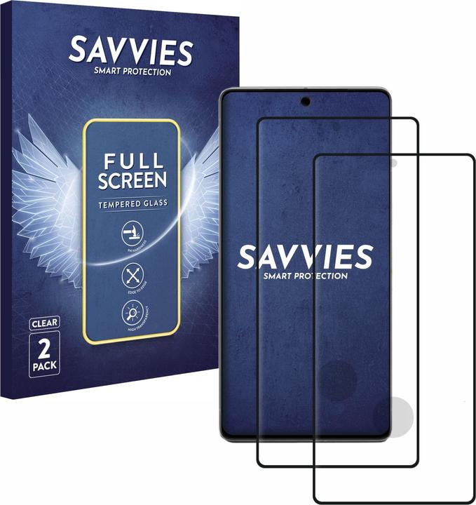 Productafbeelding Savvies Schermbeschermer van volledig gepantserd glas (2 Stuk, Google Pixel 7 Pro)