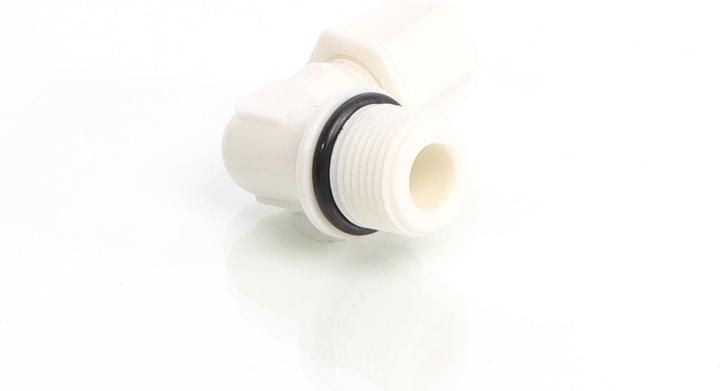 Actual product image Naturewater Jaco-Fitting with 16.41 mm (3/8") External Thread and 90° Angle for Osmosis Hoses (6.35 mm)