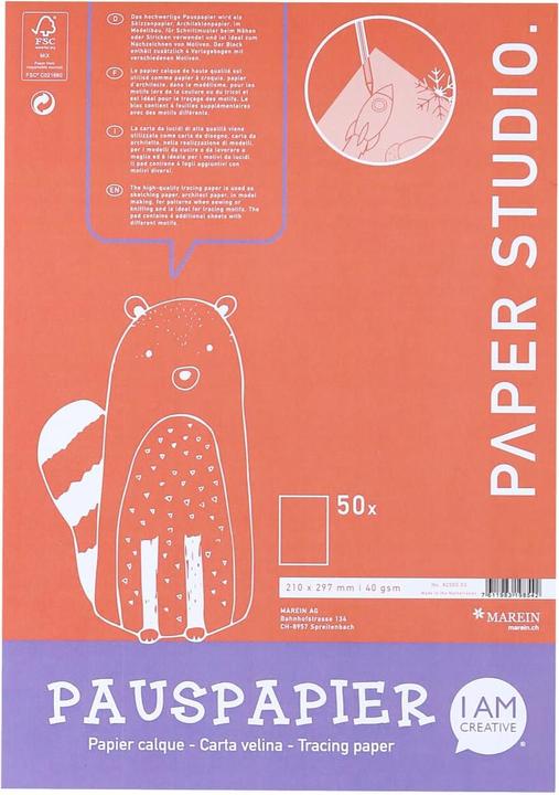 Immagine prodotto I Am Creative Blocco di carta da lucido A4 (40 g/m², 50 x)