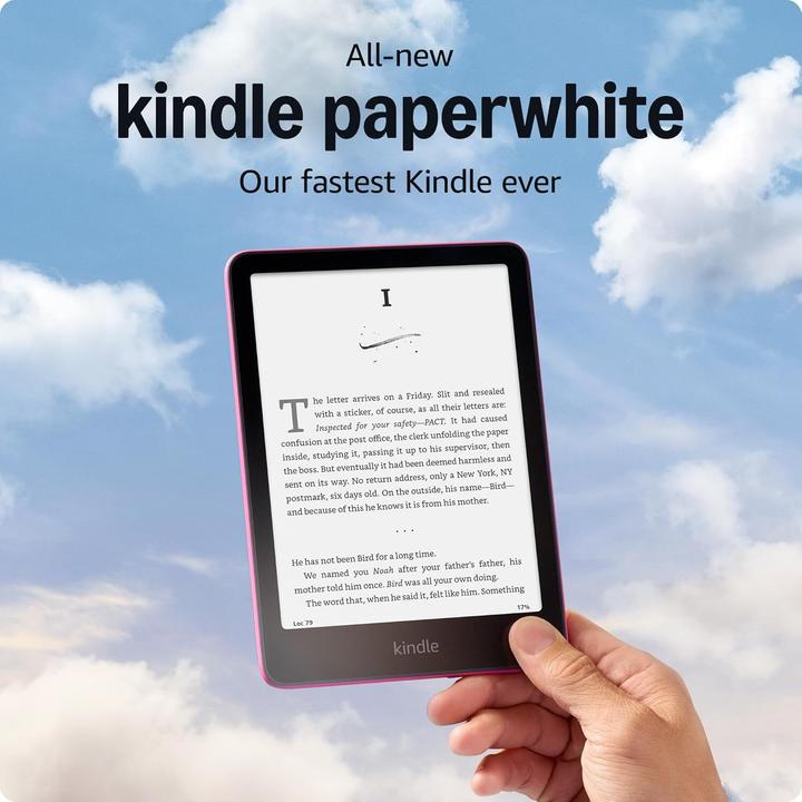 Actual product image Amazon Kindle Paperwhite (7", 16 GB, Raspberry)