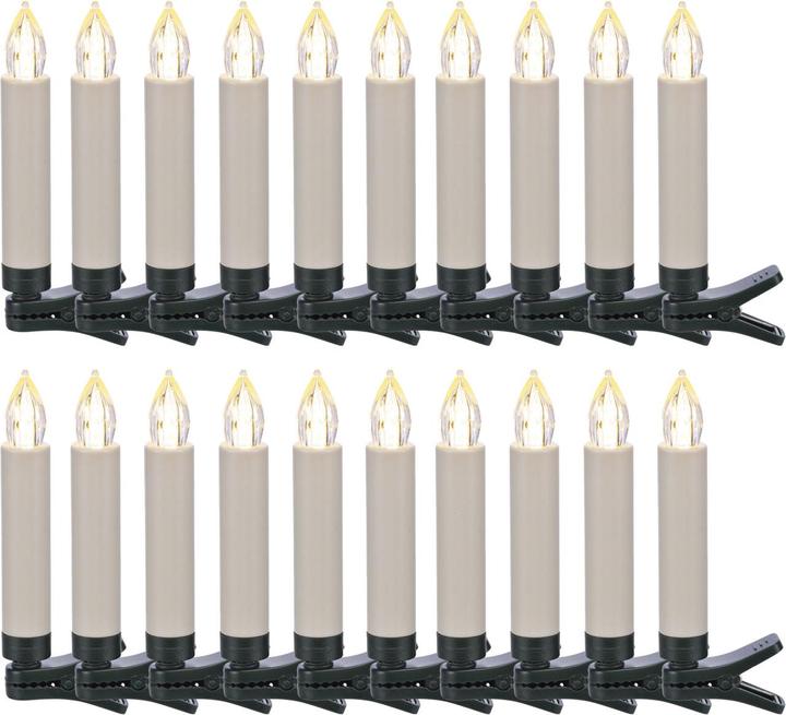 Actual product image Holy Wireless LED Christmas tree candles with remote control, set of 20, white (20 x)