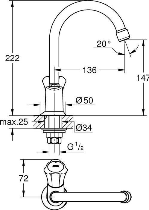 Immagine prodotto Grohe 20393001 Rubinetto del bagno