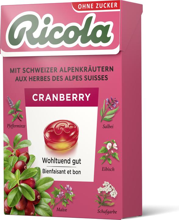 Produktbild Ricola Cranberry Bonbons oZ m Stevia Box 50 g (1 Stk., 50 g)
