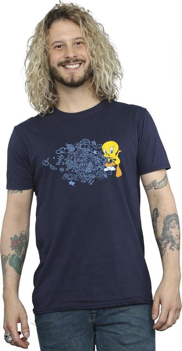 Actual product image Looney Tunes Mens ACME Doodles Tweety T-Shirt (S)